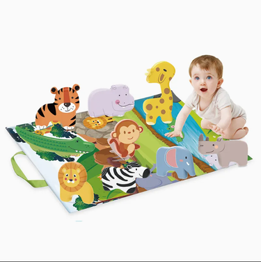 9Pcs Baby Soft Animal Toys With Storage Bag